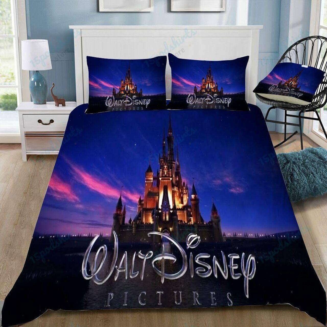 Disney Castle 153 Beautiful Decor For Disney Fan Bedding Set Duvet Cover Meaningful Gift For Love