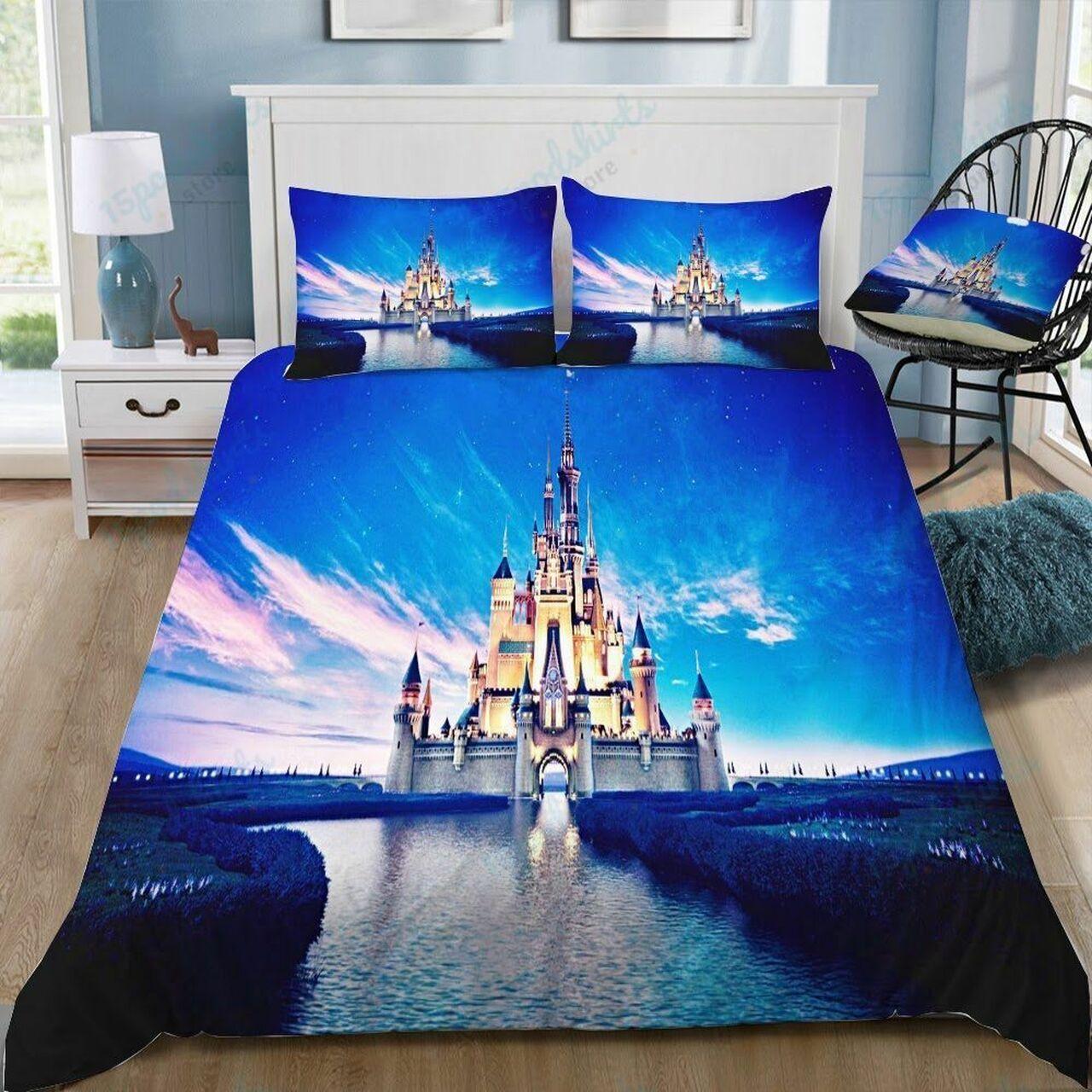 Disney Castle 388 Beautiful Decor For Disney Fan Bedding Set Duvet Cover Meaningful Gift For Love