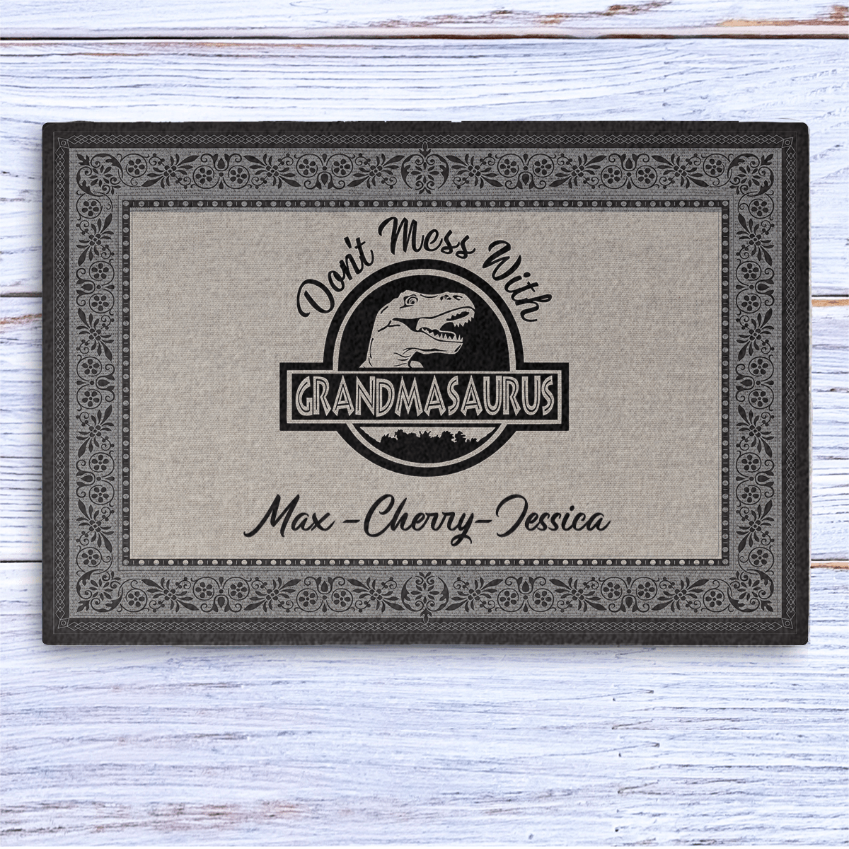 Don'T Mess With Grandmasaurus Custom Doormat
