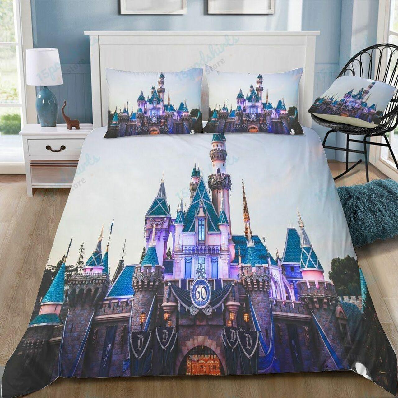 Disney Castle 138 Beautiful Decor For Disney Fan Bedding Set Duvet Cover Meaningful Gift For Love