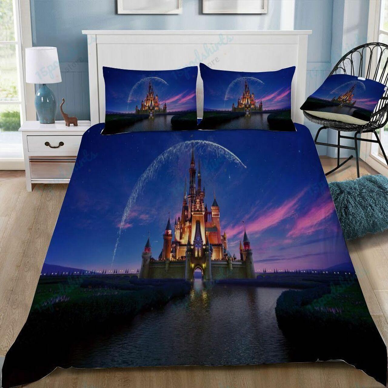 Disney Castle 406 Beautiful Decor For Disney Fan Bedding Set Duvet Cover Meaningful Gift For Love