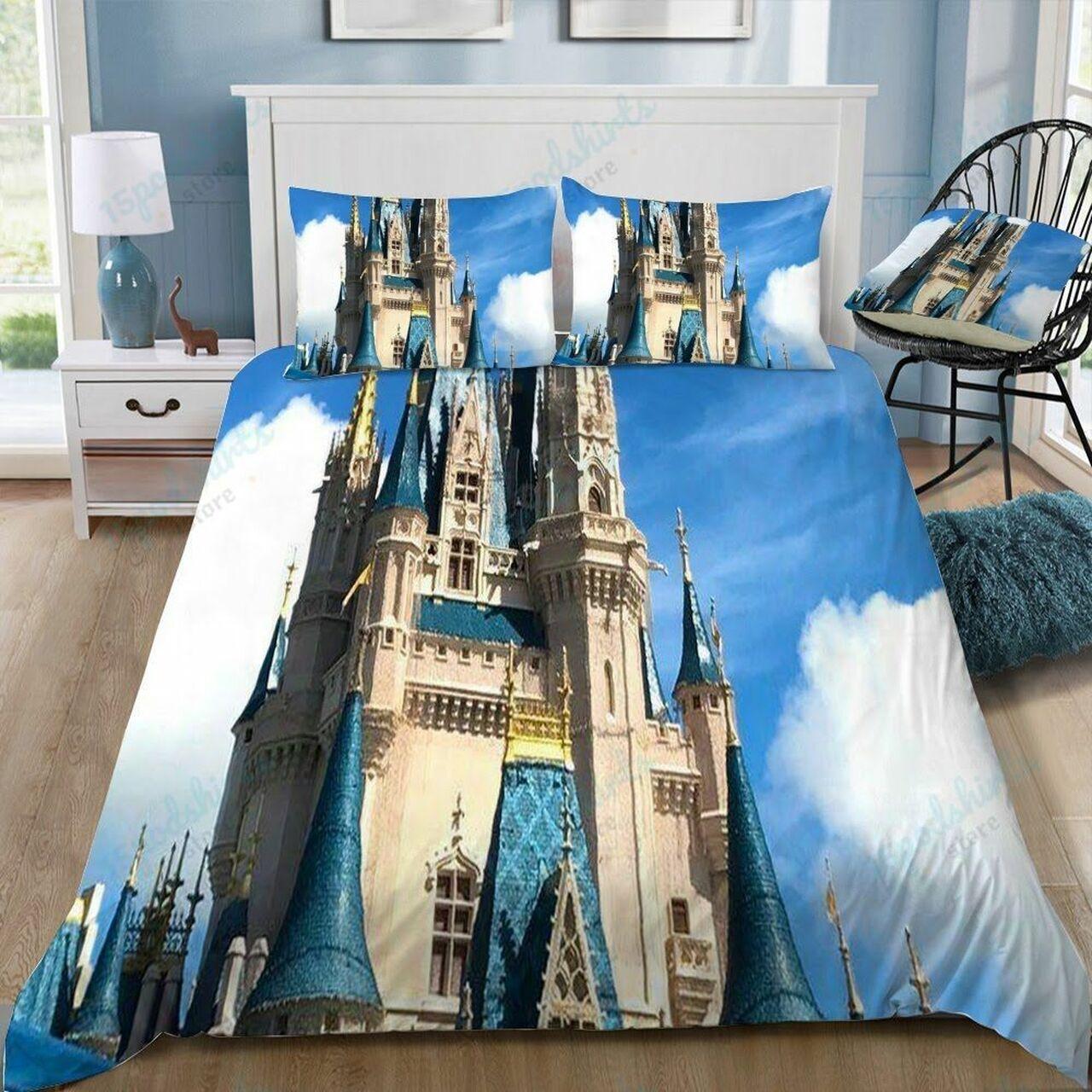 Disney Castle 255 Beautiful Decor For Disney Fan Bedding Set Duvet Cover Meaningful Gift For Love
