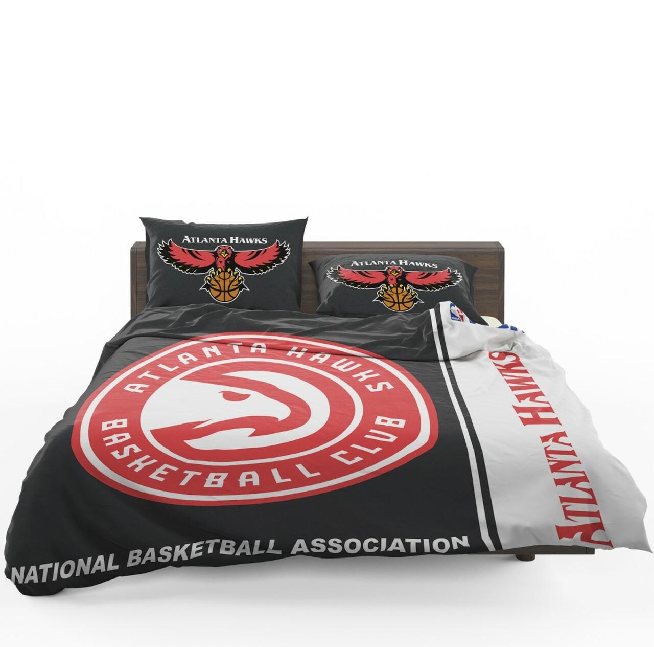 Atlanta Hawks Nba Basketball Bedding Set Duvet Cover Basketball Home Decor For Fans