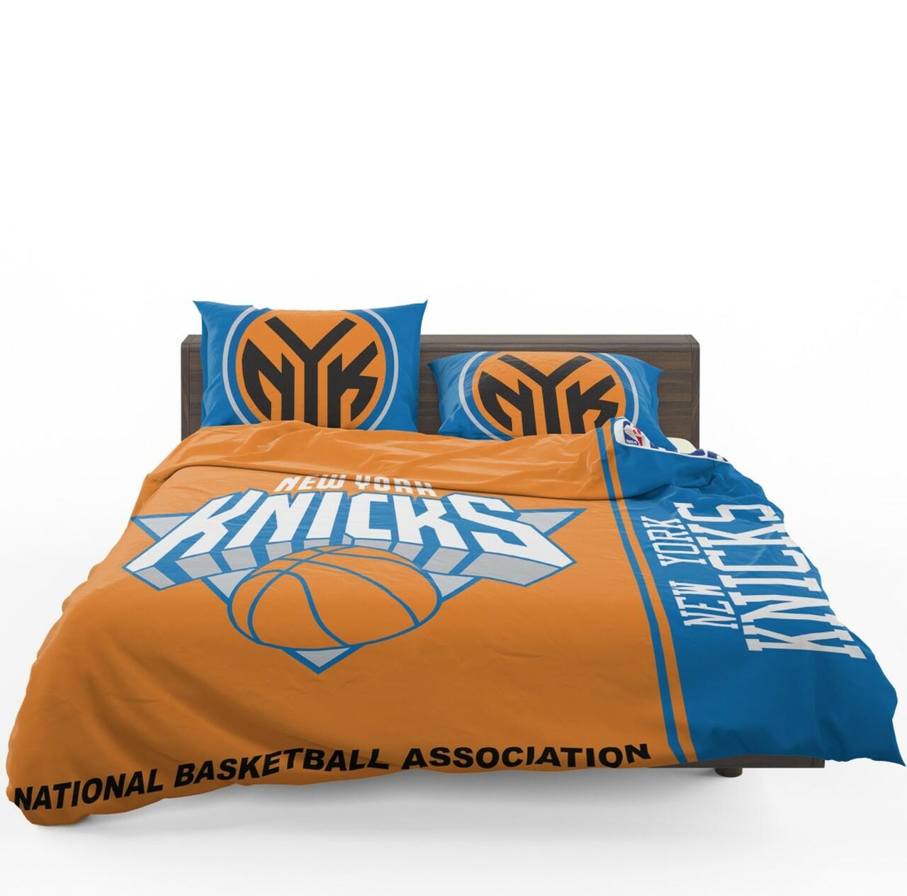 New York Knicks Nba Basketball Bedding Set Duvet Cover Basketball Home Decor For Fans