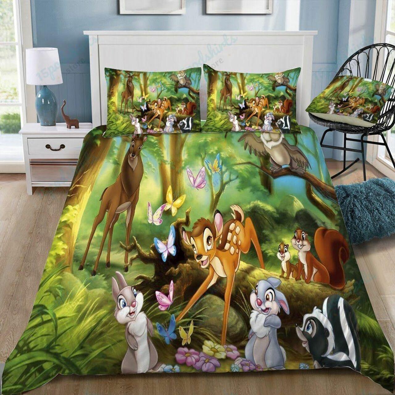 Disney Bambi 11 Beautiful Decor For Disney Fan Bedding Set Duvet Cover Meaningful Gift For Love