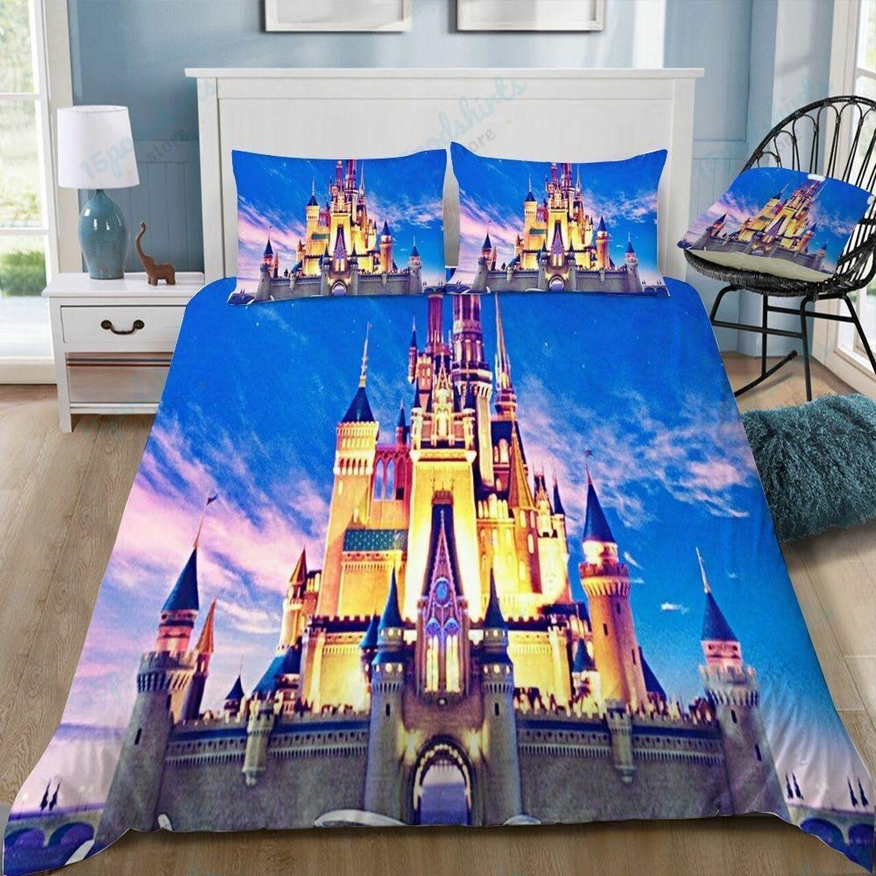 Disney Castle 184 Beautiful Decor For Disney Fan Bedding Set Duvet Cover Meaningful Gift For Love