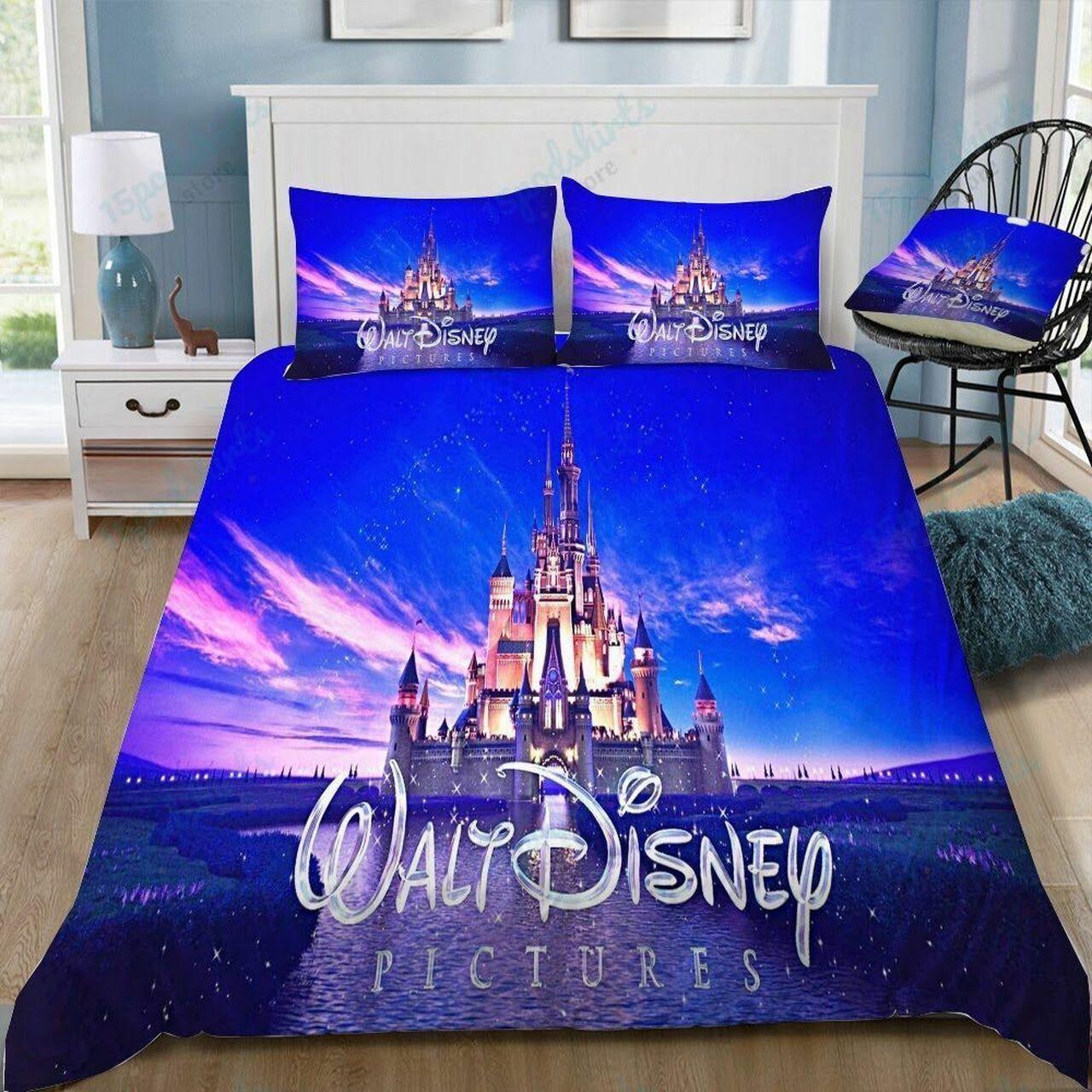 Disney Logo 4 Beautiful Decor For Disney Fan Bedding Set Duvet Cover Meaningful Gift For Love