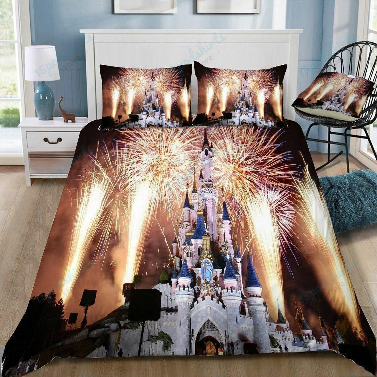 Disney Castle 364 Beautiful Decor For Disney Fan Bedding Set Duvet Cover Meaningful Gift For Love