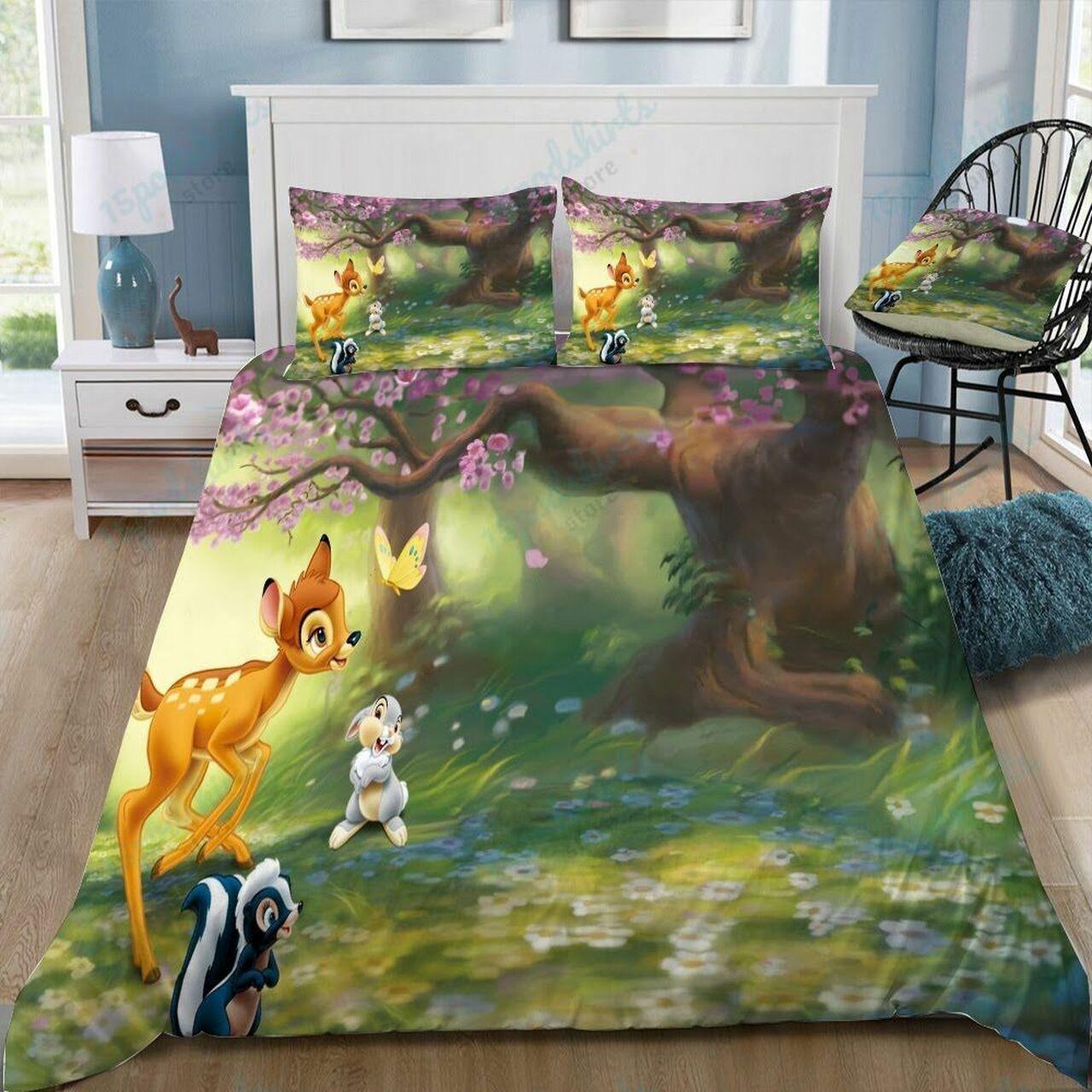 Disney Bambi 9 Beautiful Decor For Disney Fan Bedding Set Duvet Cover Meaningful Gift For Love