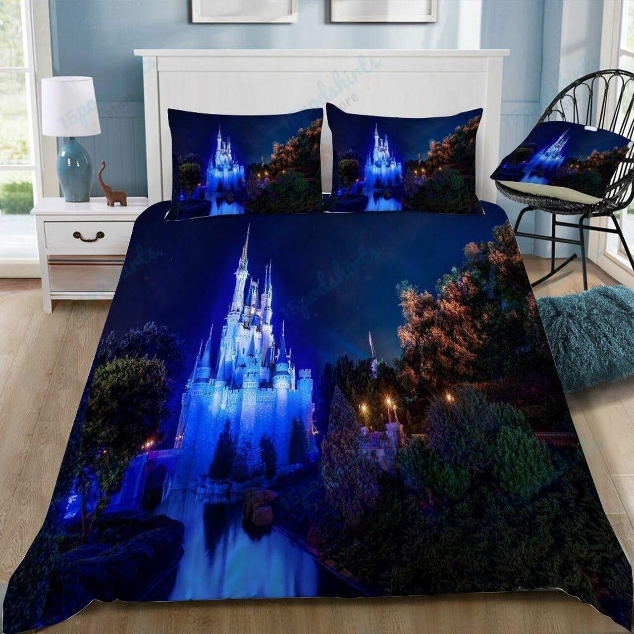 Disney Castle 413 Beautiful Decor For Disney Fan Bedding Set Duvet Cover Meaningful Gift For Love