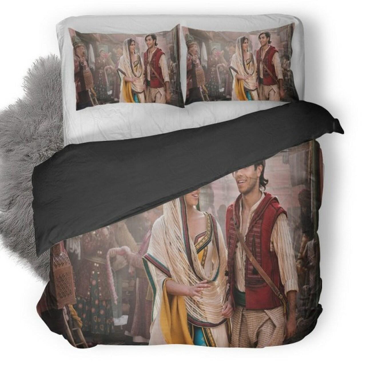 Jasmine And Aladdin In Aladdin Movie 2019 Amazing Disney Room Decor Bedding Set Duvet Cover With Pillowcase Meaningful Gift For Kids Friend Family Member Holiday Gift