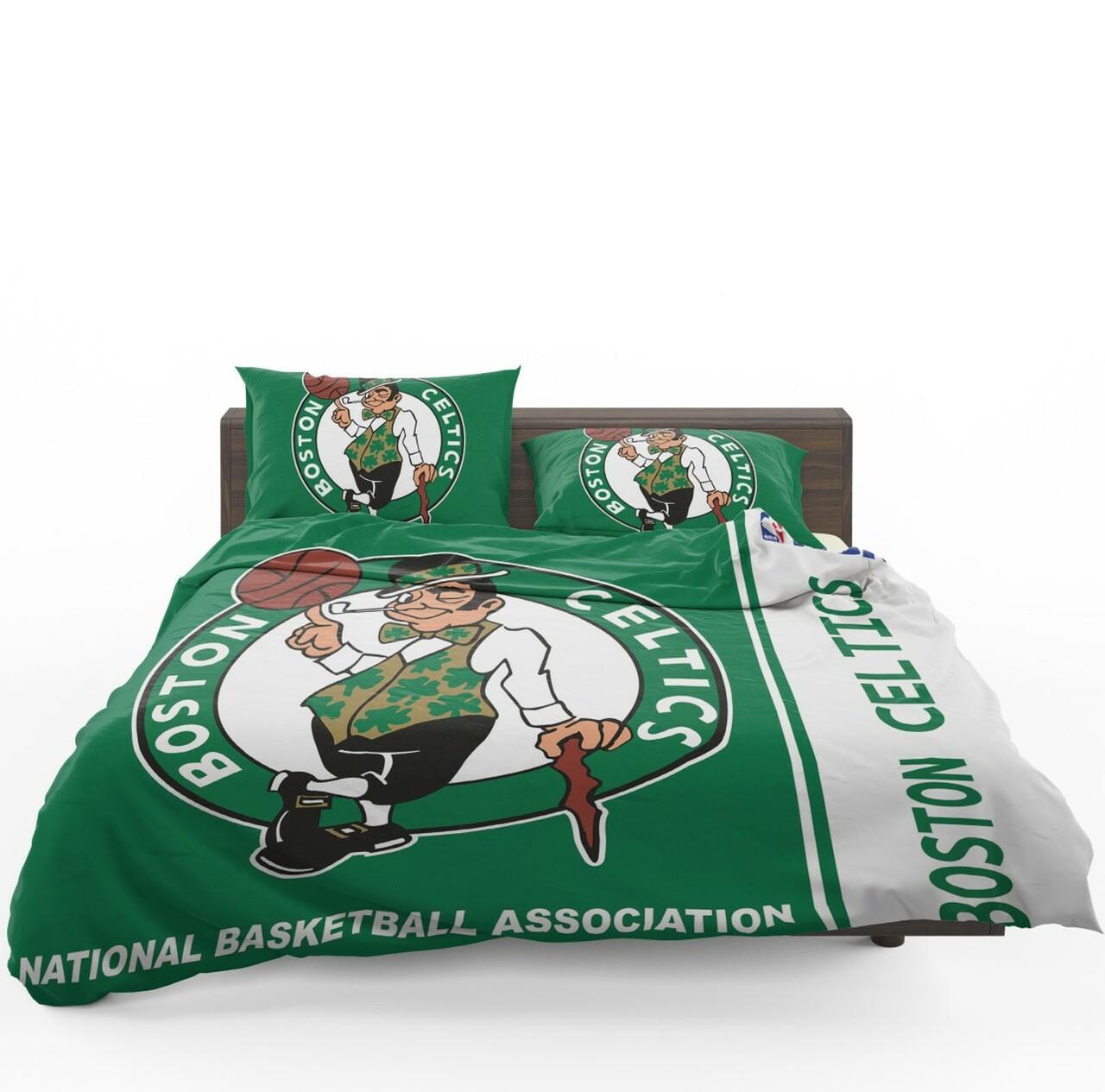 Boston Celtics Nba Basketball Bedding Set Duvet Cover Basketball Home Decor For Fans
