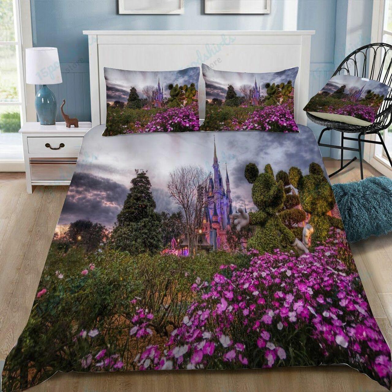 Disney Castle 435 Beautiful Decor For Disney Fan Bedding Set Duvet Cover Meaningful Gift For Love
