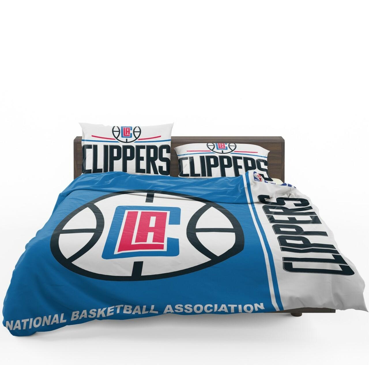 La Clippers Nba Basketball Bedding Set Duvet Cover Basketball Home Decor For Fans