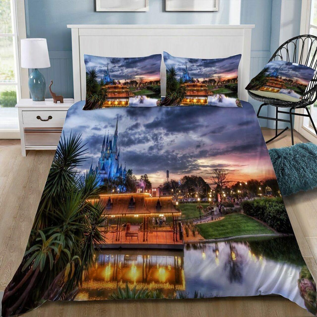 Disney Castle 272 Beautiful Decor For Disney Fan Bedding Set Duvet Cover Meaningful Gift For Love
