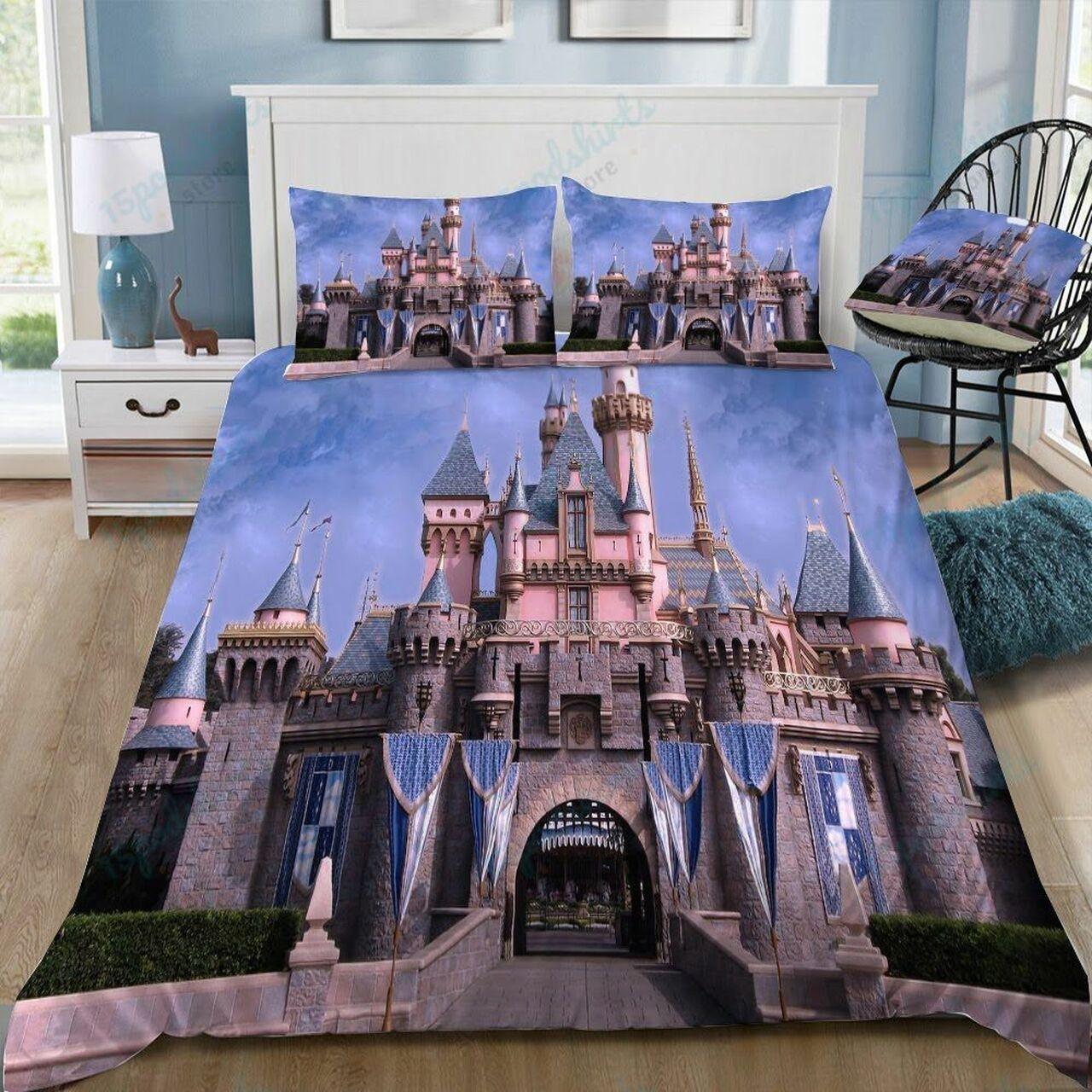 Disney Castle 96 Beautiful Decor For Disney Fan Bedding Set Duvet Cover Meaningful Gift For Love