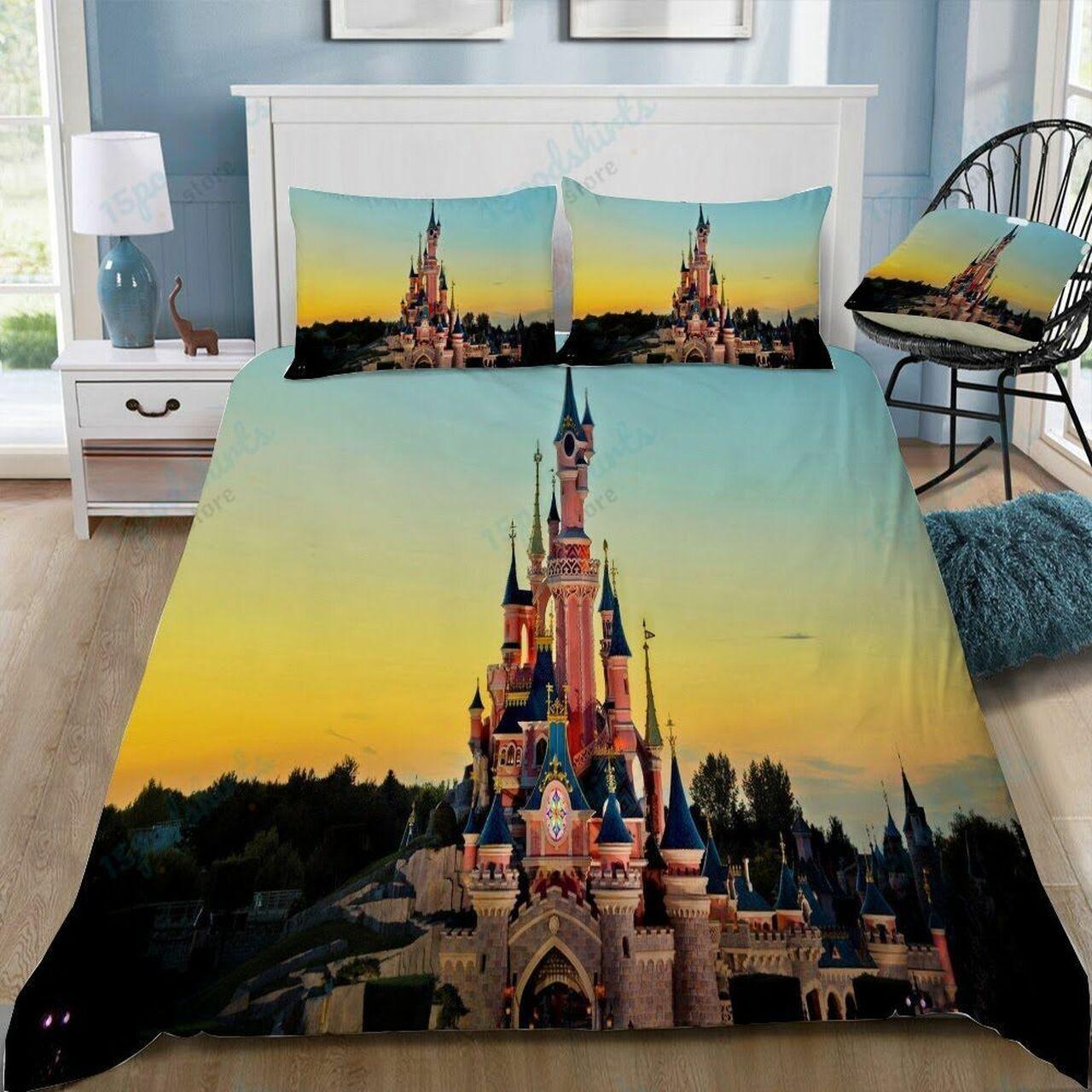 Disney Castle 379 Beautiful Decor For Disney Fan Bedding Set Duvet Cover Meaningful Gift For Love