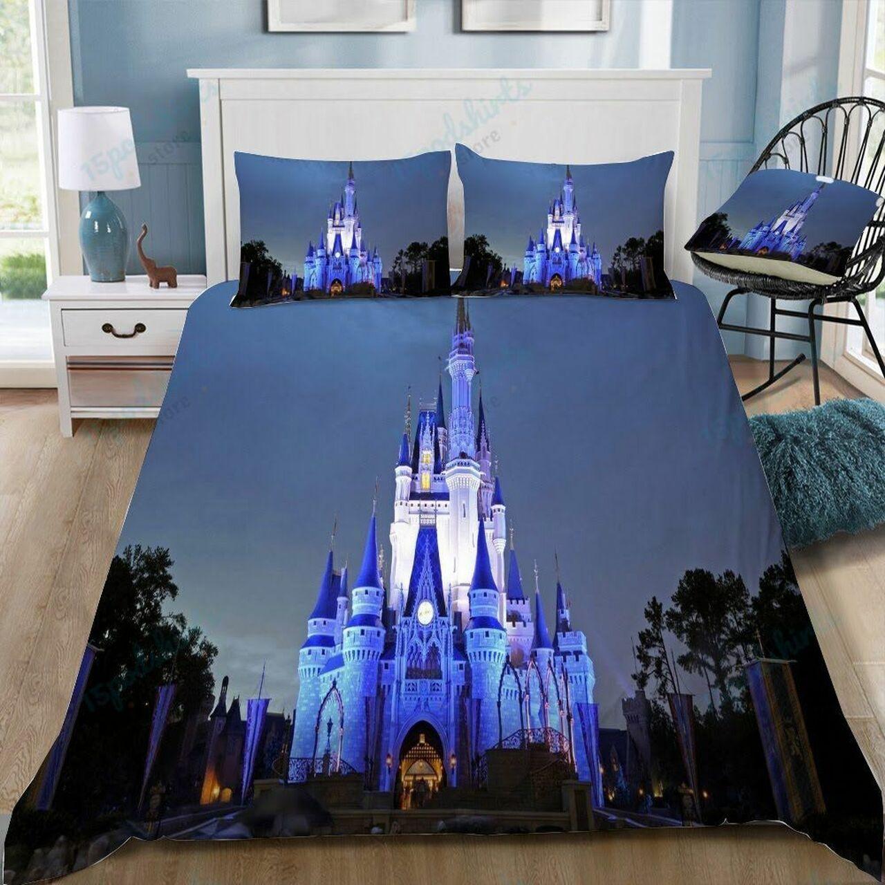 Disney Castle 452 Beautiful Decor For Disney Fan Bedding Set Duvet Cover Meaningful Gift For Love