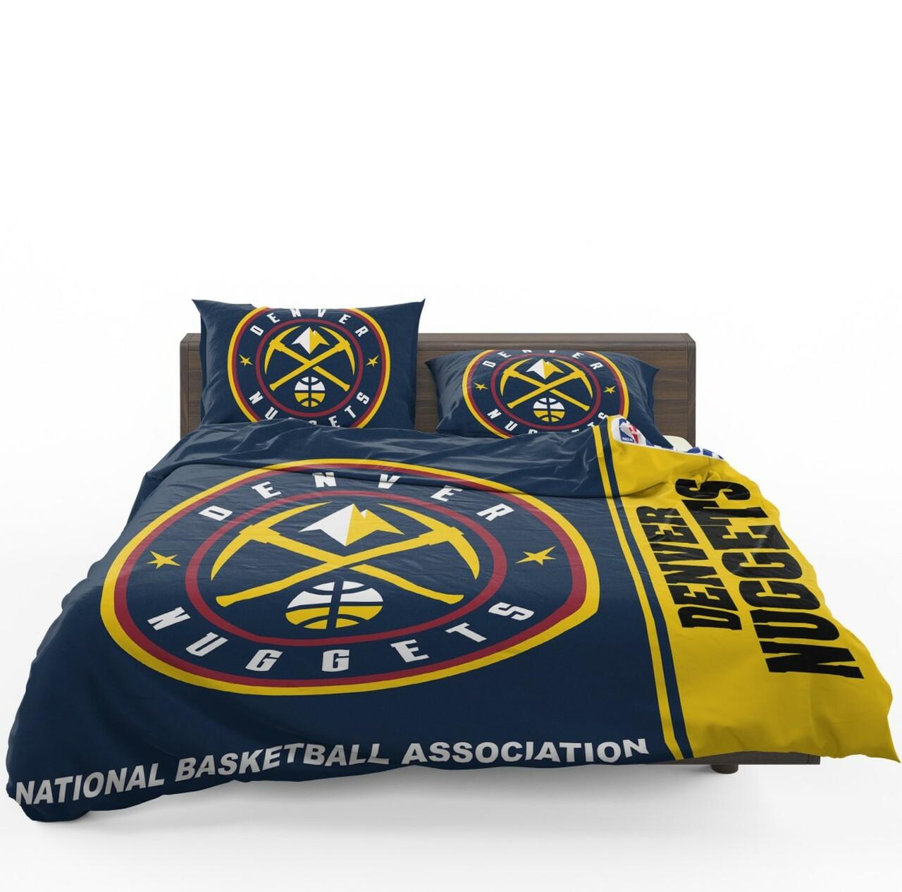 Denver Nuggets Nba Basketball Bedding Set Duvet Cover Basketball Home Decor For Fans