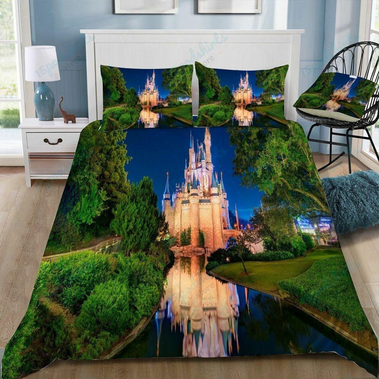 Disney Castle 163 Beautiful Decor For Disney Fan Bedding Set Duvet Cover Meaningful Gift For Love