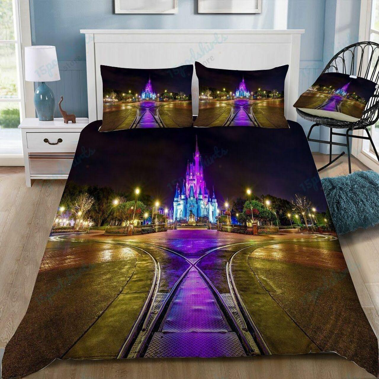 Disney Castle 256 Beautiful Decor For Disney Fan Bedding Set Duvet Cover Meaningful Gift For Love