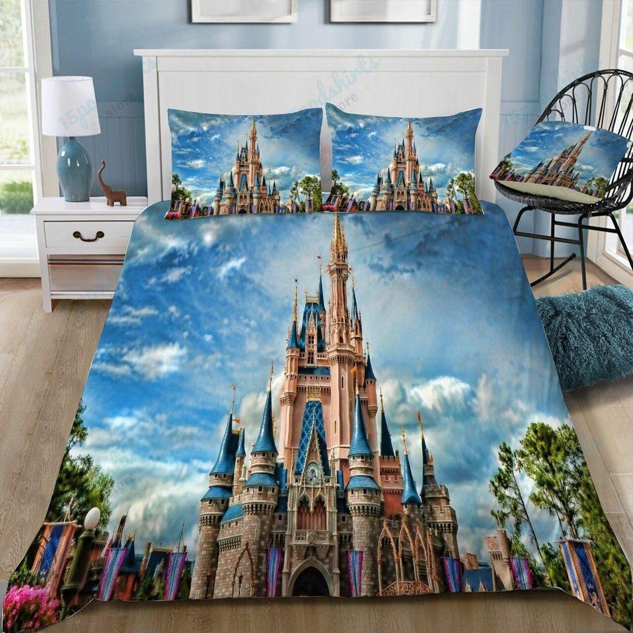 Disney Castle 85 Beautiful Decor For Disney Fan Bedding Set Duvet Cover Meaningful Gift For Love