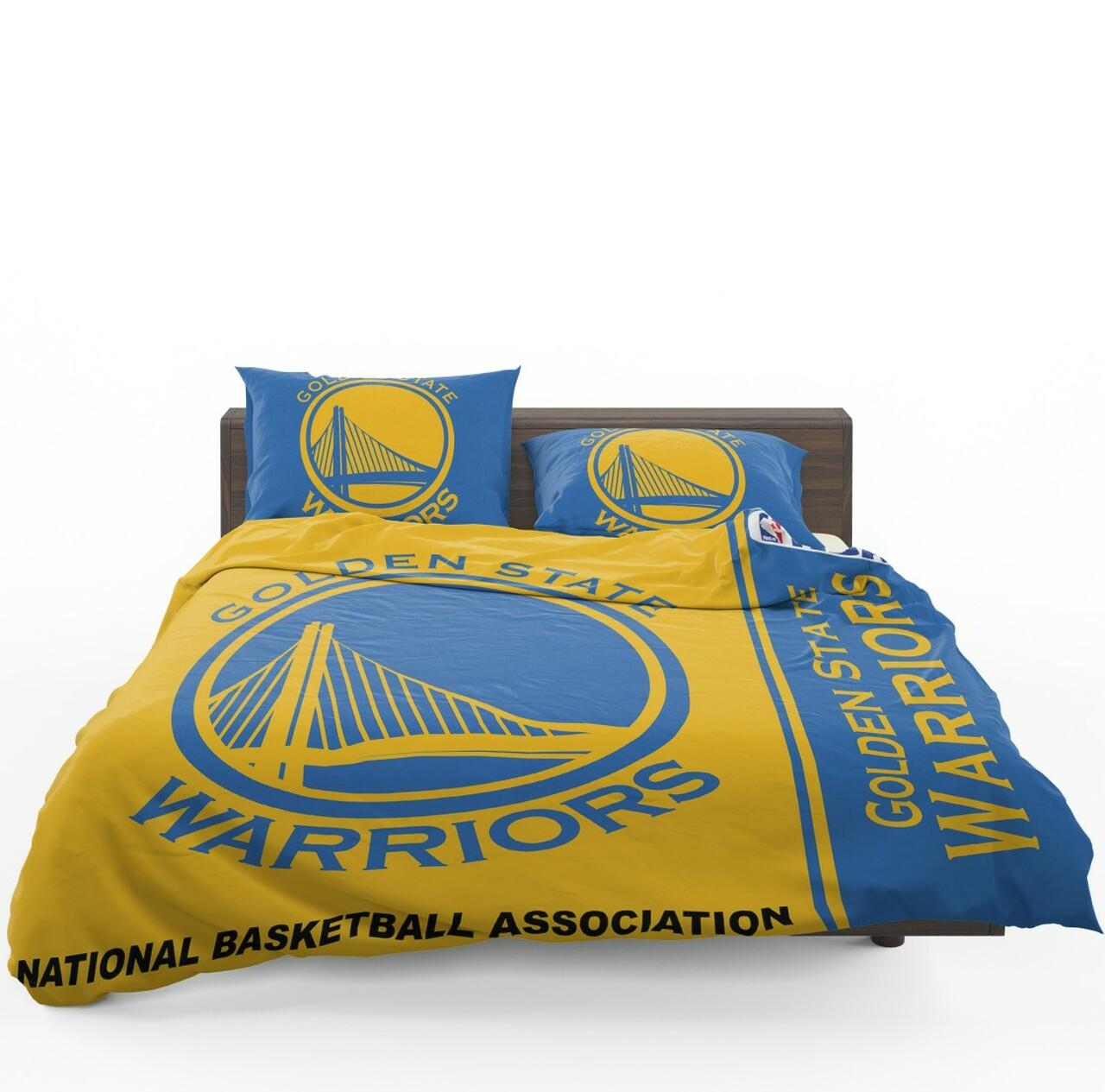 Goldentate Warriors Nba Basketball Bedding Set Duvet Cover Basketball Home Decor For Fans