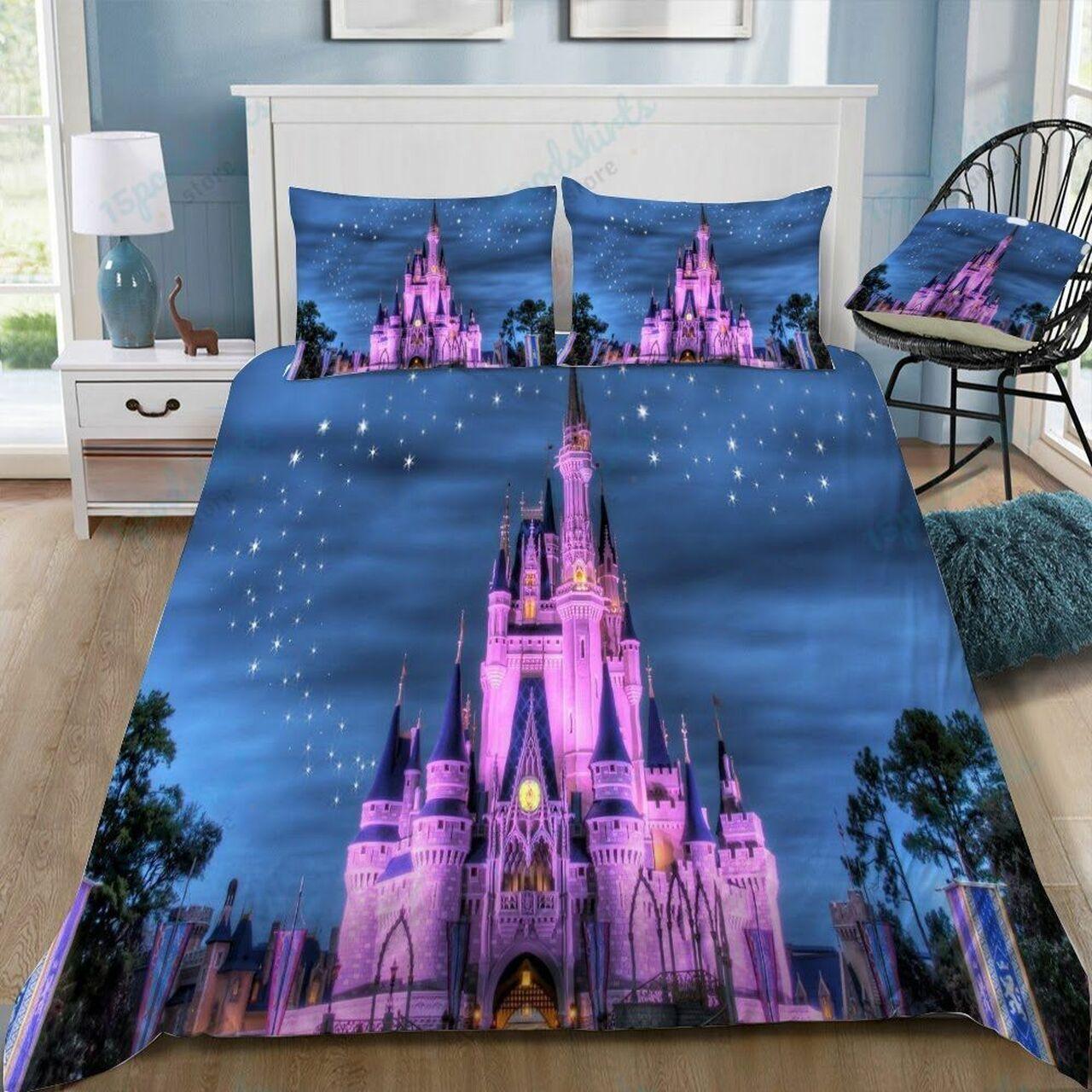 Disney Castle 273 Beautiful Decor For Disney Fan Bedding Set Duvet Cover Meaningful Gift For Love