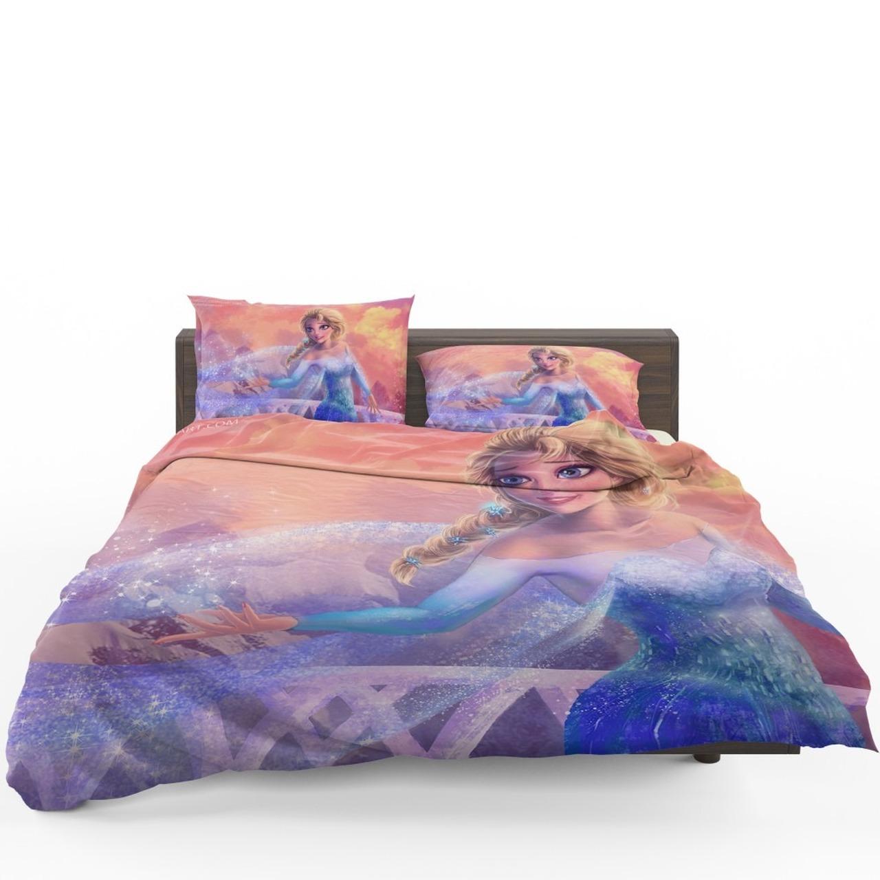 Elsa In Frozen 2 Movie Amazing Disney Room Decor Bedding Set Duvet Cover With Pillowcase Meaningful Gift For Kids Friend Family Member Holiday Gift