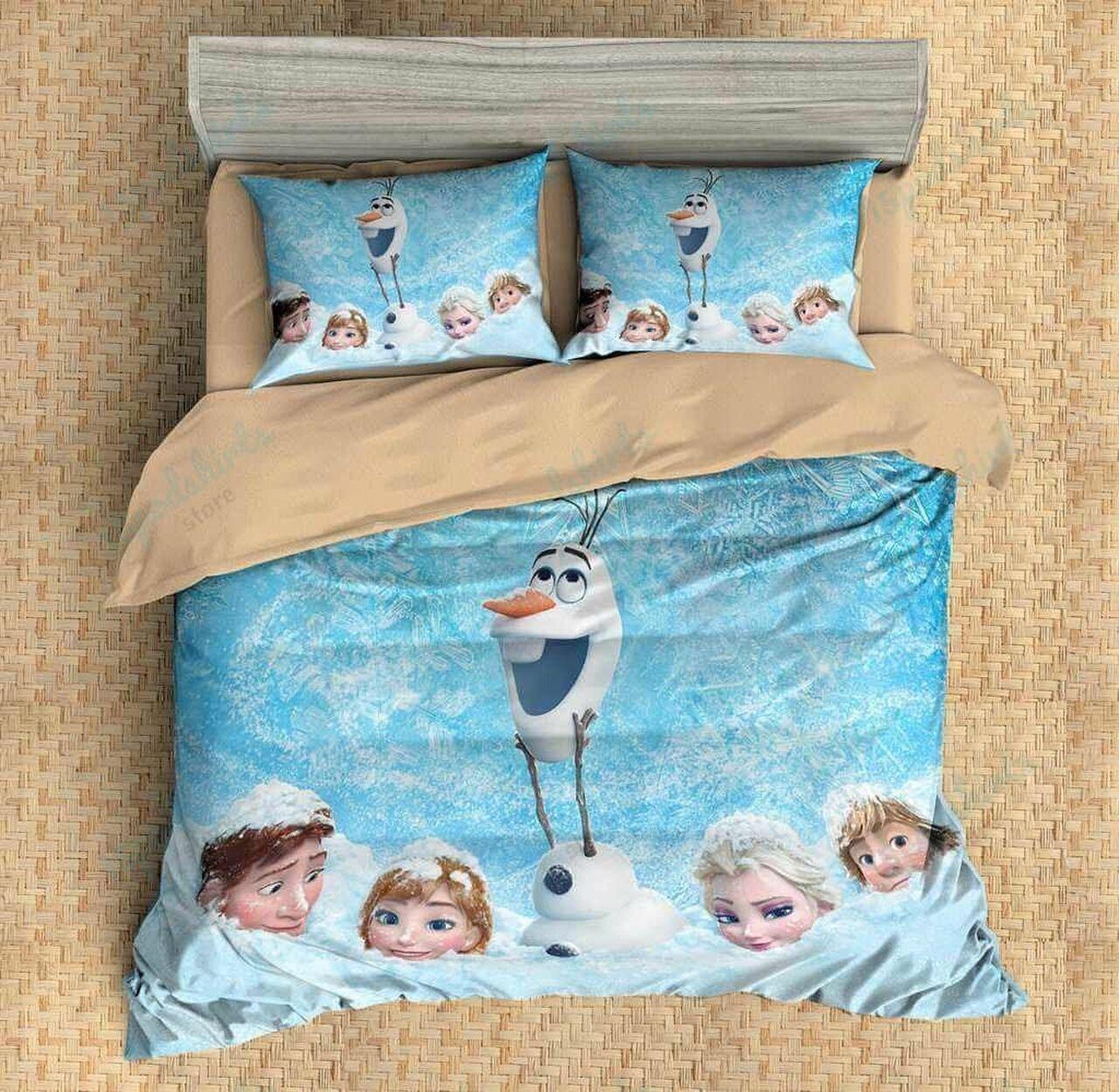 Frozen 6 Amazing Disney Room Decor Bedding Set Duvet Cover With Pillowcase Meaningful Gift For Kids Friend Family Member Holiday Gift