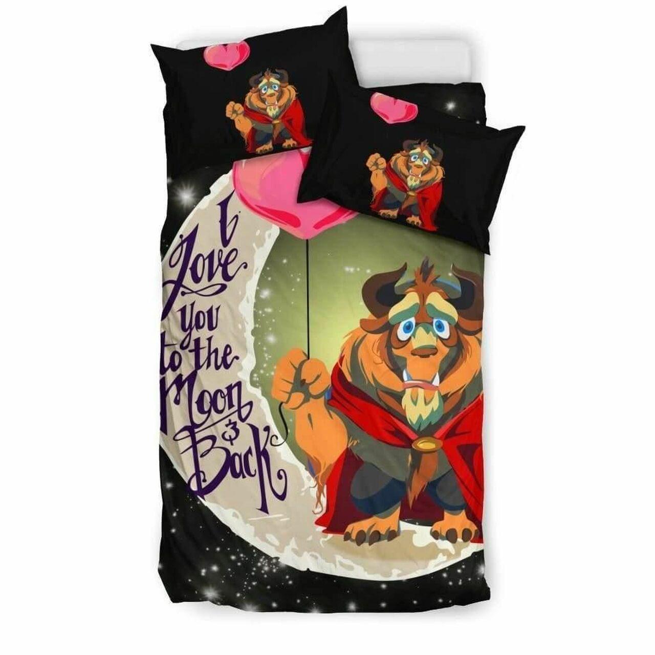 Beauty And The Beast And Pillowcaseet Amazing Disney Room Decor Bedding Set Duvet Cover With Pillowcase Meaningful Gift For Kids Friend Family Member Holiday Gift