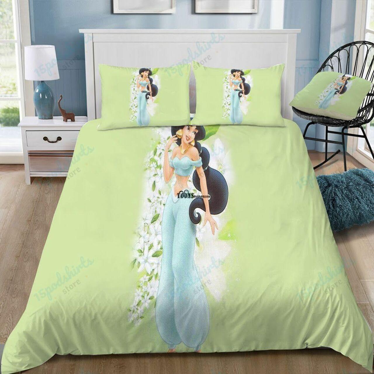 Disney Jasmine 15 Beautiful Decor For Disney Fan Bedding Set Duvet Cover Meaningful Gift For Love