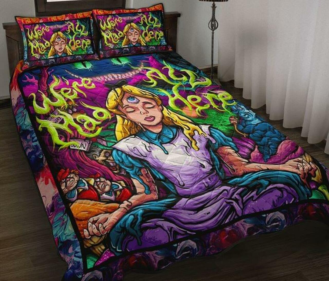 Alice In Wonderland Quilt Amazing Disney Room Decor Bedding Set Duvet Cover With Pillowcase Meaningful Gift For Kids Friend Family Member Holiday Gift