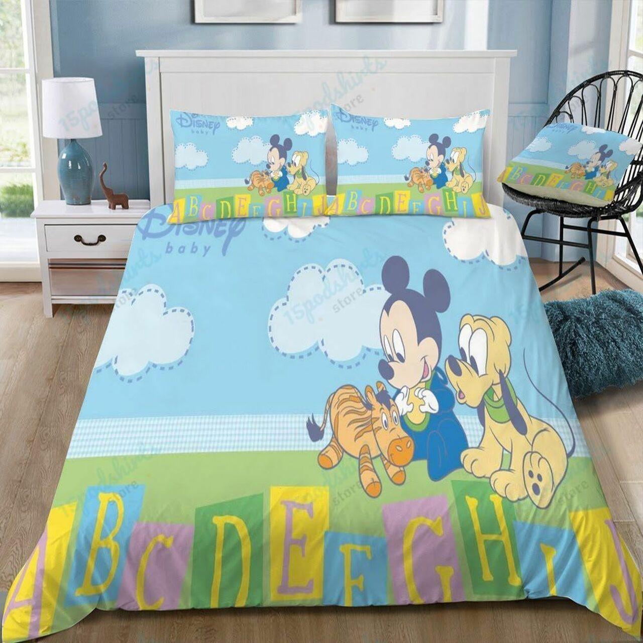 Disney Mickey Mouse And Friends 15 Beautiful Decor For Disney Fan Bedding Set Duvet Cover Meaningful Gift For Love