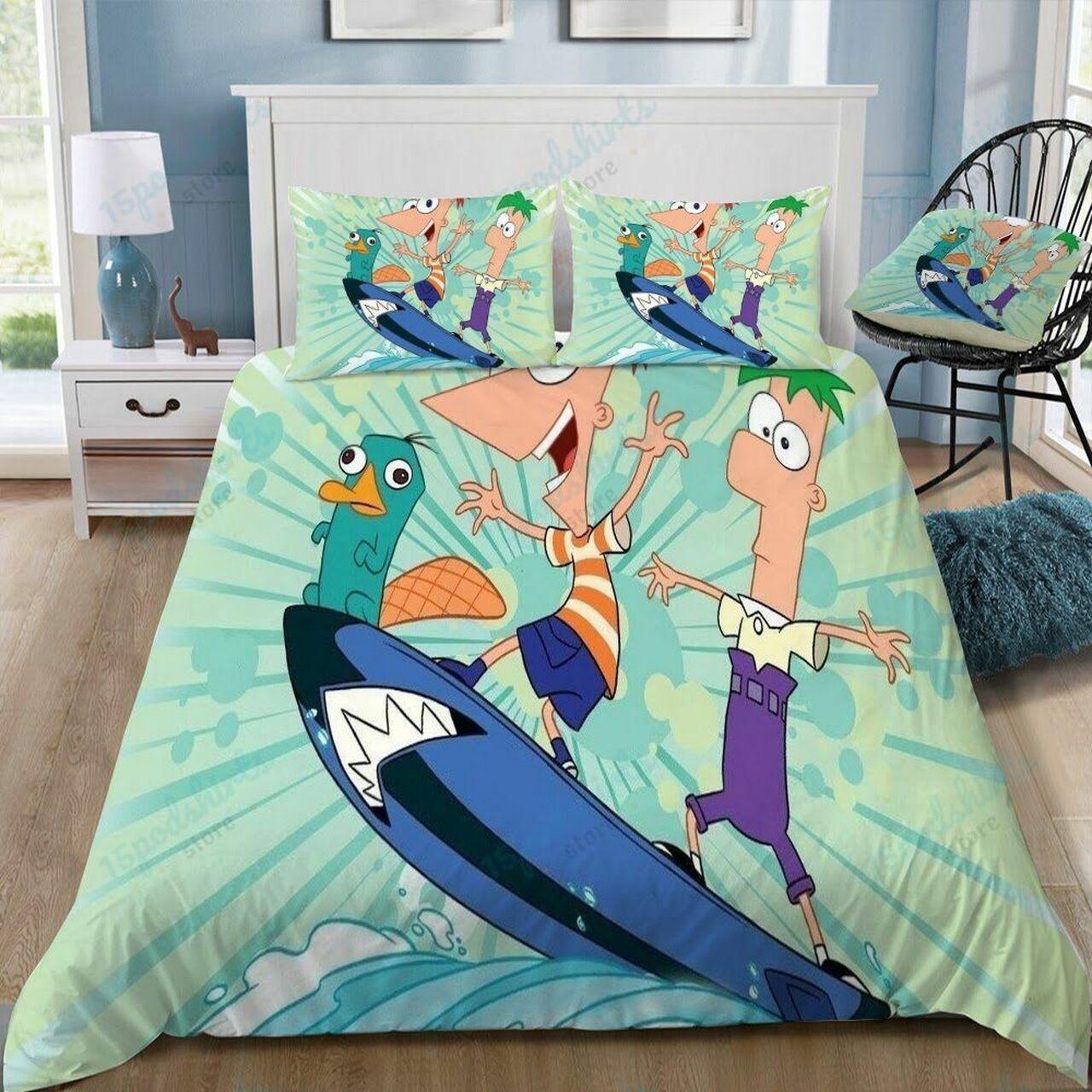 Disney Phineas And Ferb 2 Beautiful Decor For Disney Fan Bedding Set Duvet Cover Meaningful Gift For Love