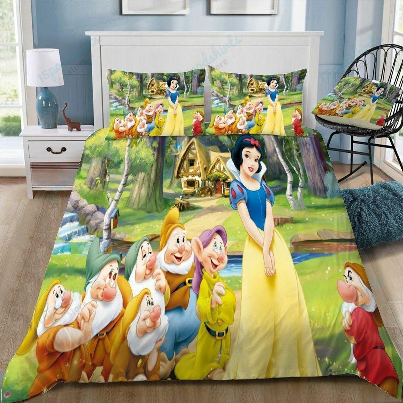Disneynow White 4 Beautiful Decor For Disney Fan Bedding Set Duvet Cover Meaningful Gift For Love