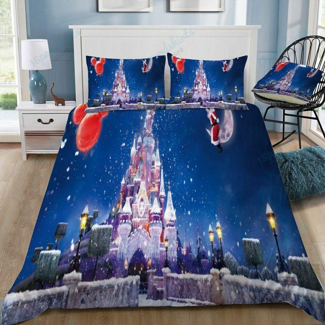 Disney Castle 165 Beautiful Decor For Disney Fan Bedding Set Duvet Cover Meaningful Gift For Love