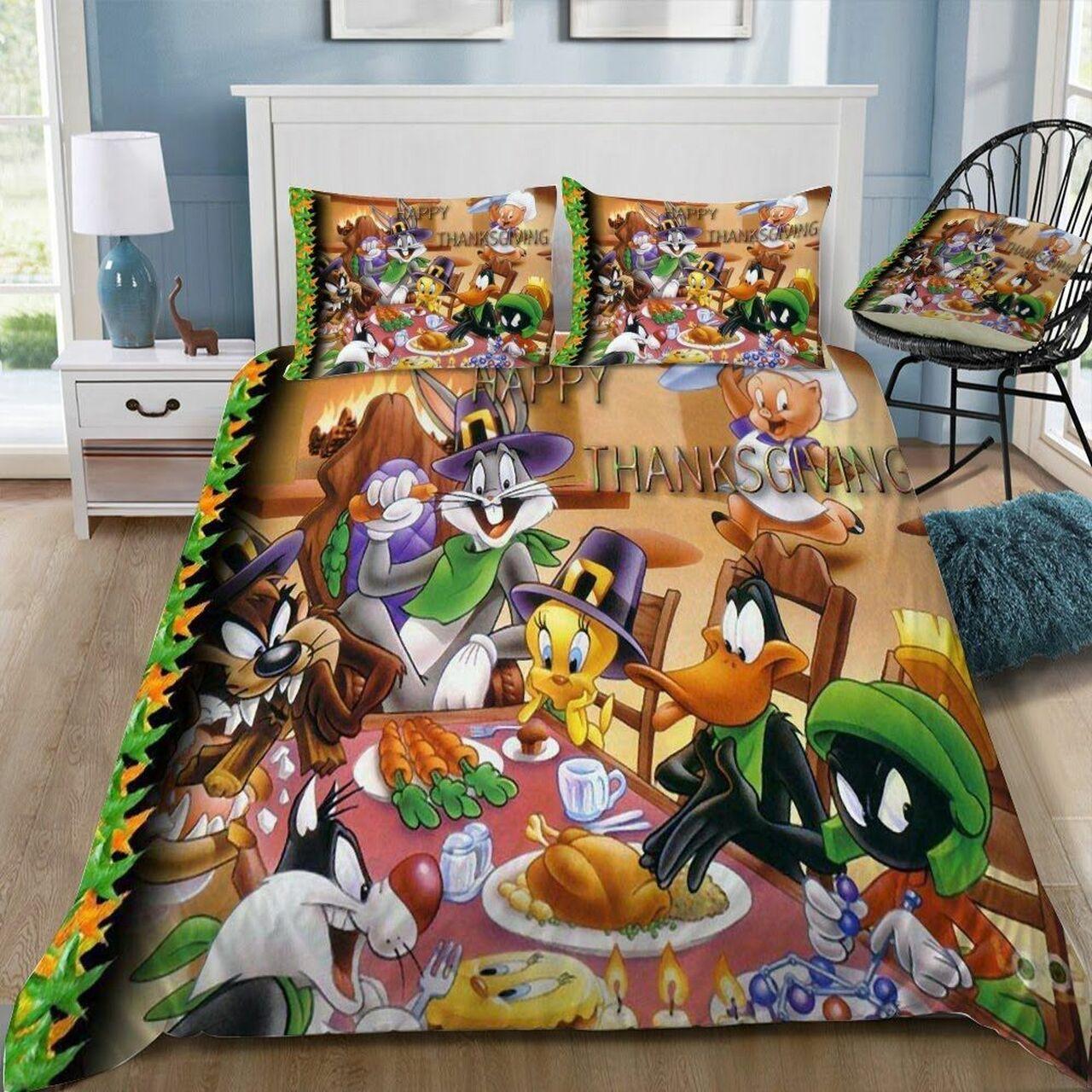 Disney Thanksgiving 1 Beautiful Decor For Disney Fan Bedding Set Duvet Cover Meaningful Gift For Love