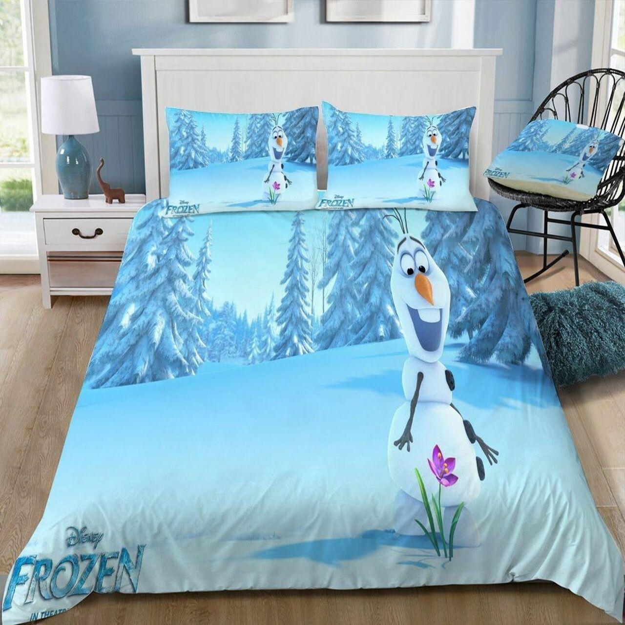 Disney Frozen Olaf Innow Tree Forest 7 Beautiful Decor For Disney Fan Bedding Set Duvet Cover Meaningful Gift For Love