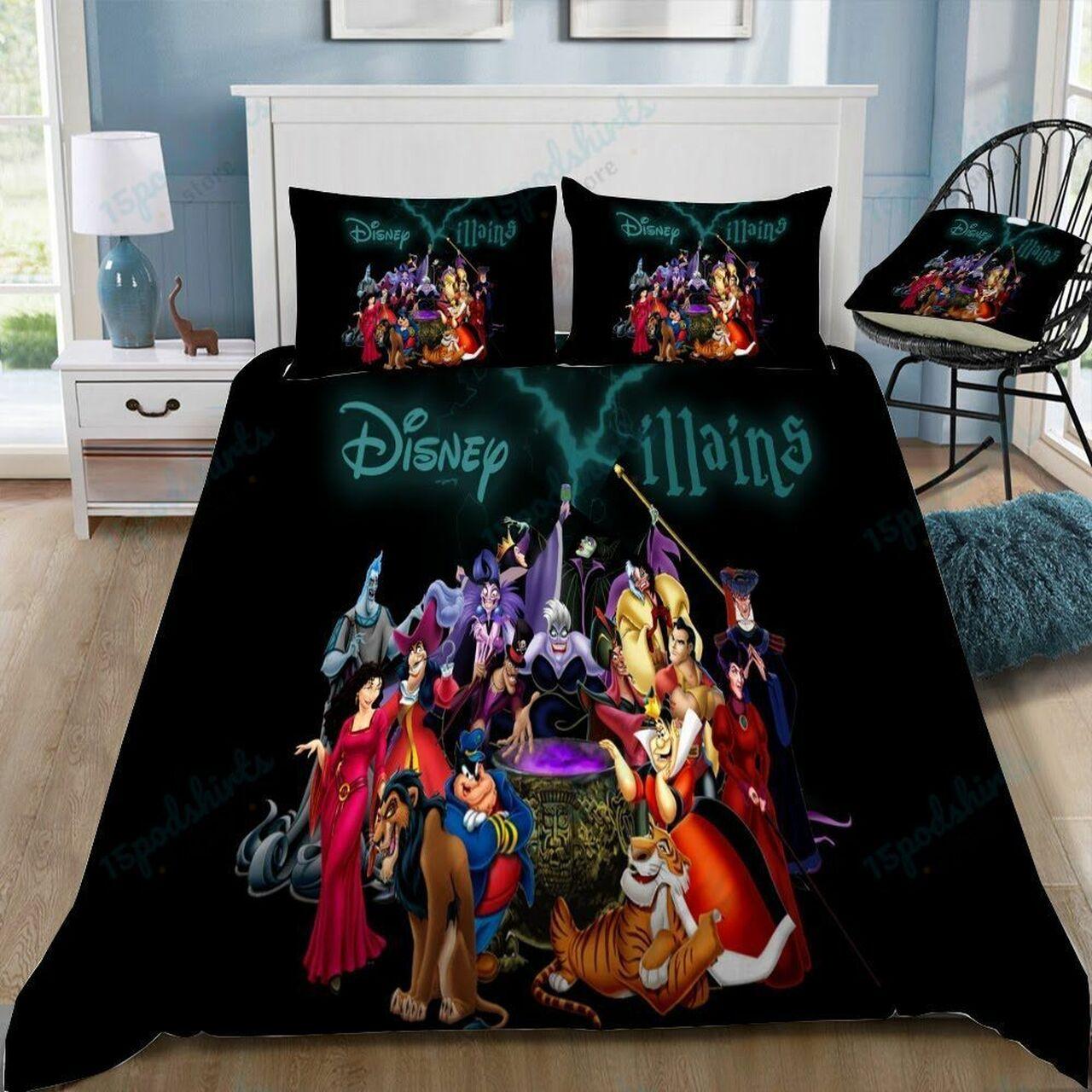 Disney Villains 9 Beautiful Decor For Disney Fan Bedding Set Duvet Cover Meaningful Gift For Love