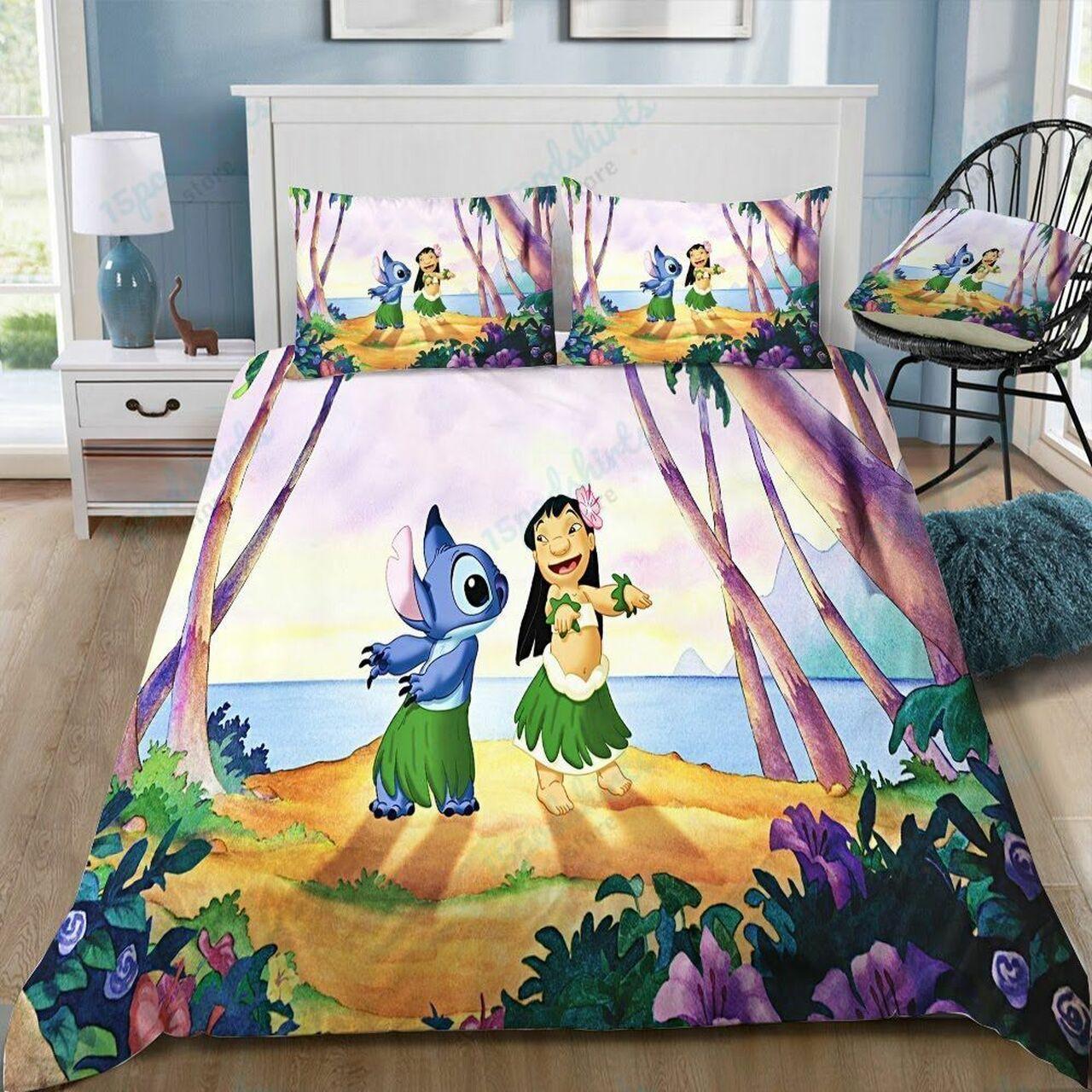 Disneytitch 2 Beautiful Decor For Disney Fan Bedding Set Duvet Cover Meaningful Gift For Love