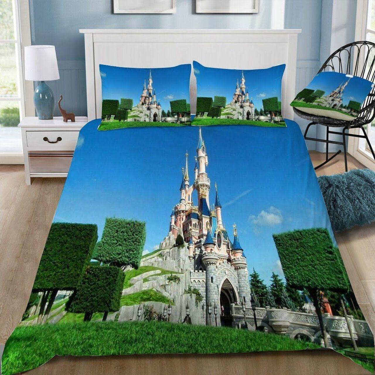 Disney Castle 385 Beautiful Decor For Disney Fan Bedding Set Duvet Cover Meaningful Gift For Love
