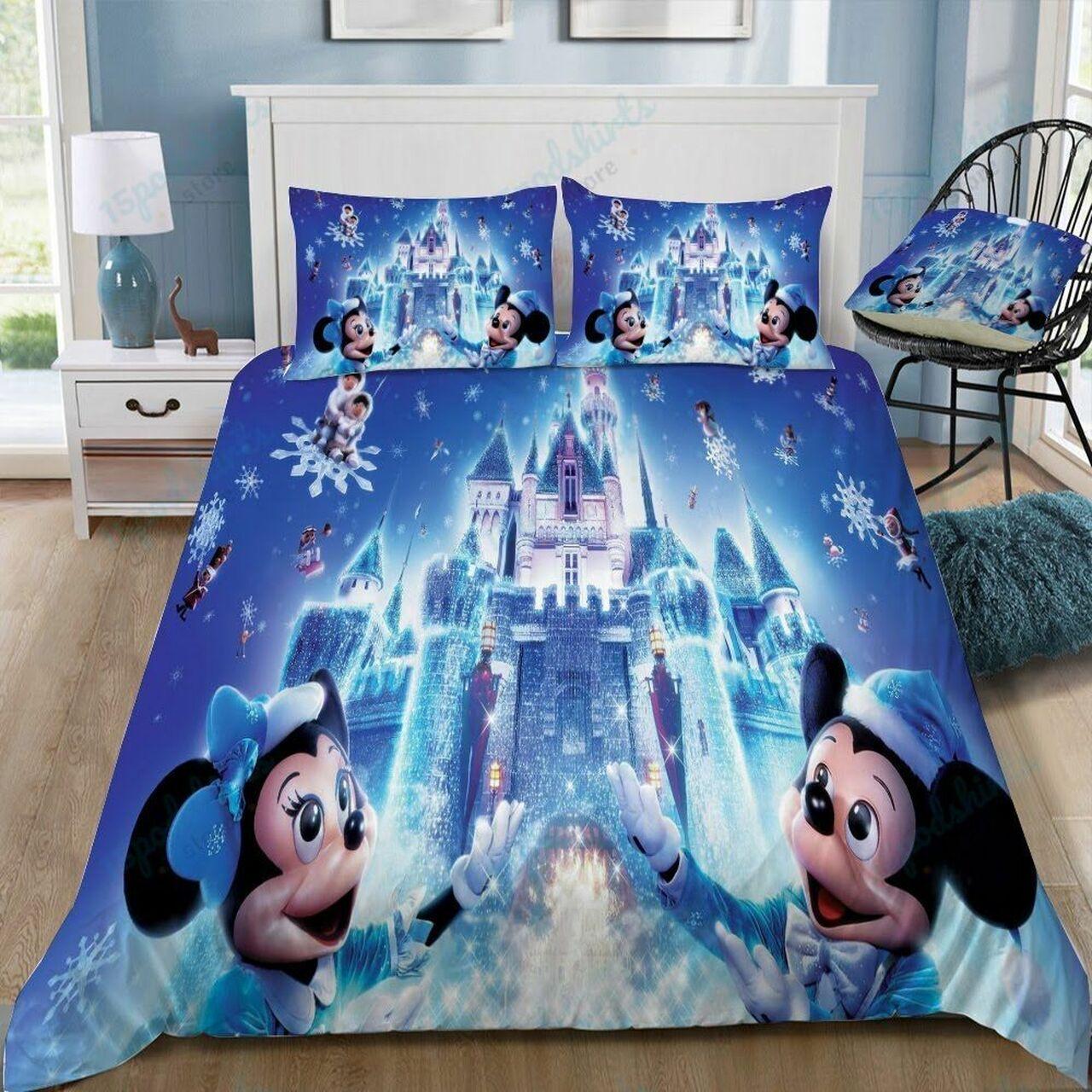 Disney Castle 124 Beautiful Decor For Disney Fan Bedding Set Duvet Cover Meaningful Gift For Love
