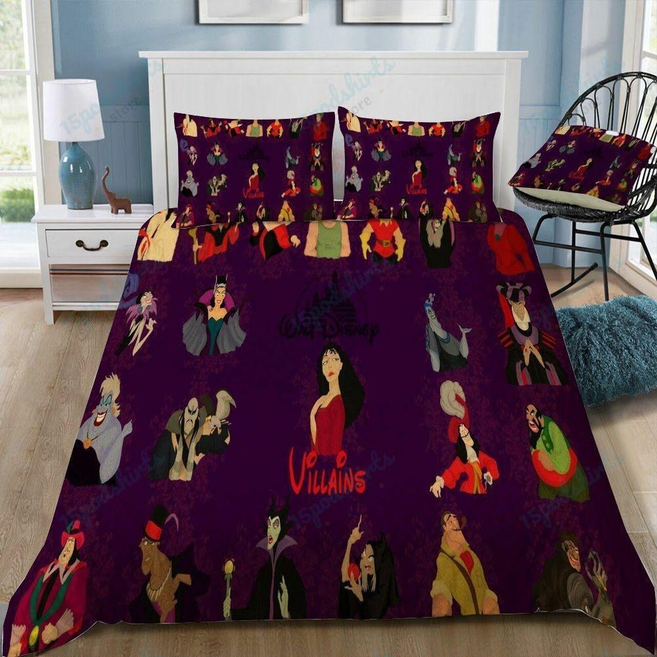 Disney Villains 51 Beautiful Decor For Disney Fan Bedding Set Duvet Cover Meaningful Gift For Love