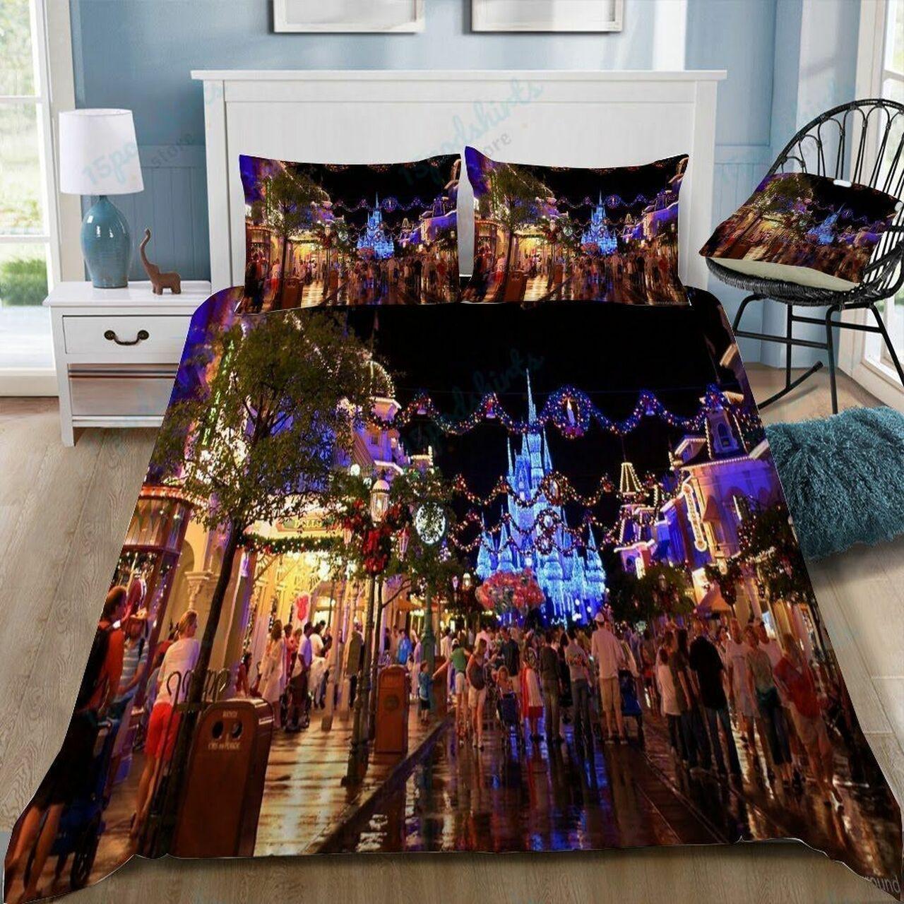 Disney Castle 301 Beautiful Decor For Disney Fan Bedding Set Duvet Cover Meaningful Gift For Love