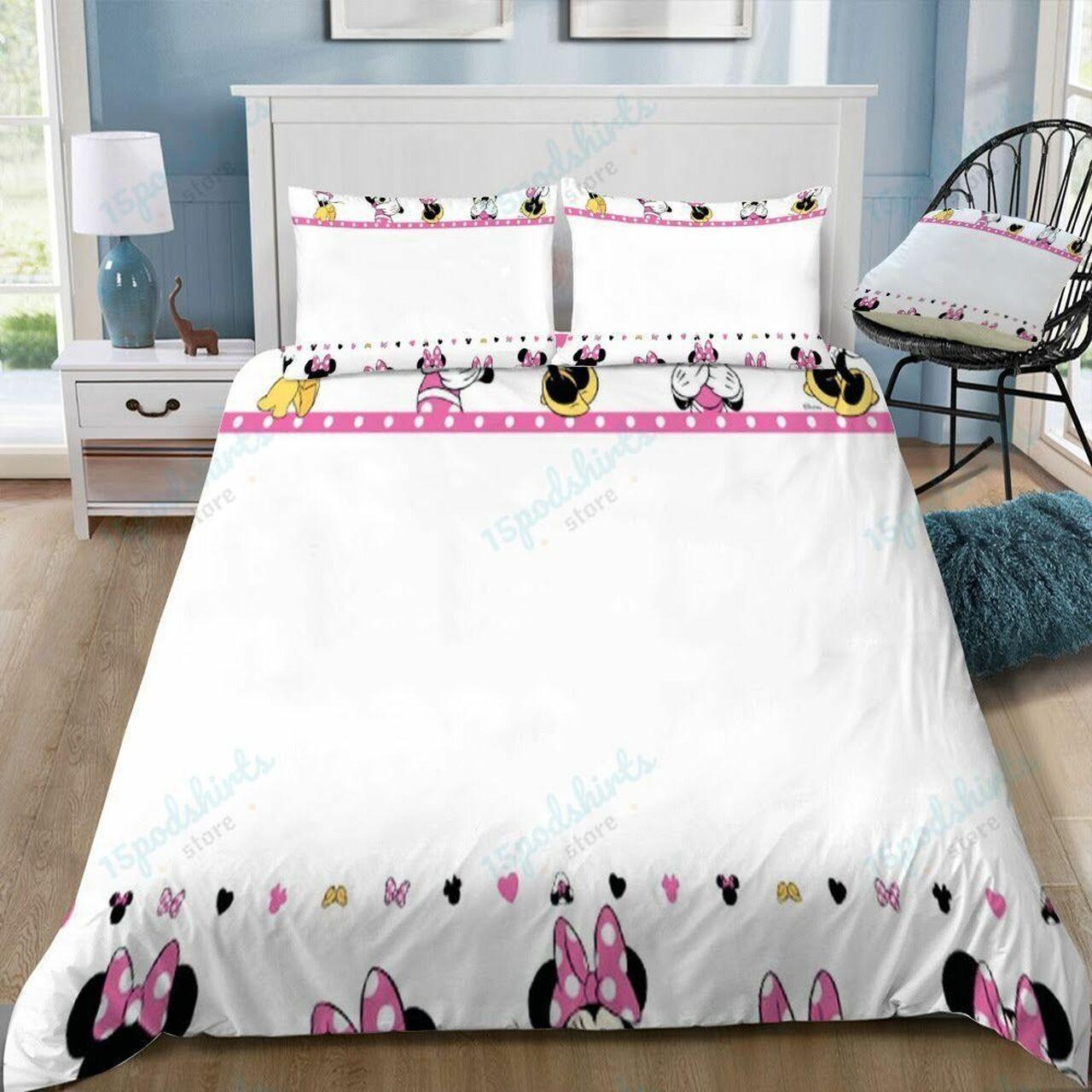 Disney Minnie 9 Beautiful Decor For Disney Fan Bedding Set Duvet Cover Meaningful Gift For Love