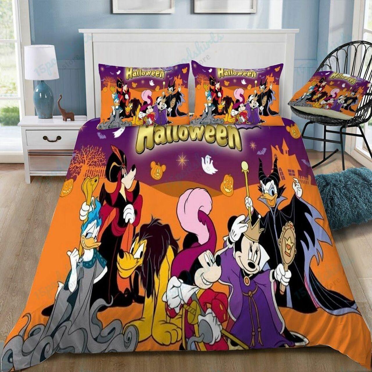 Disney Halloween 11 Beautiful Decor For Disney Fan Bedding Set Duvet Cover Meaningful Gift For Love
