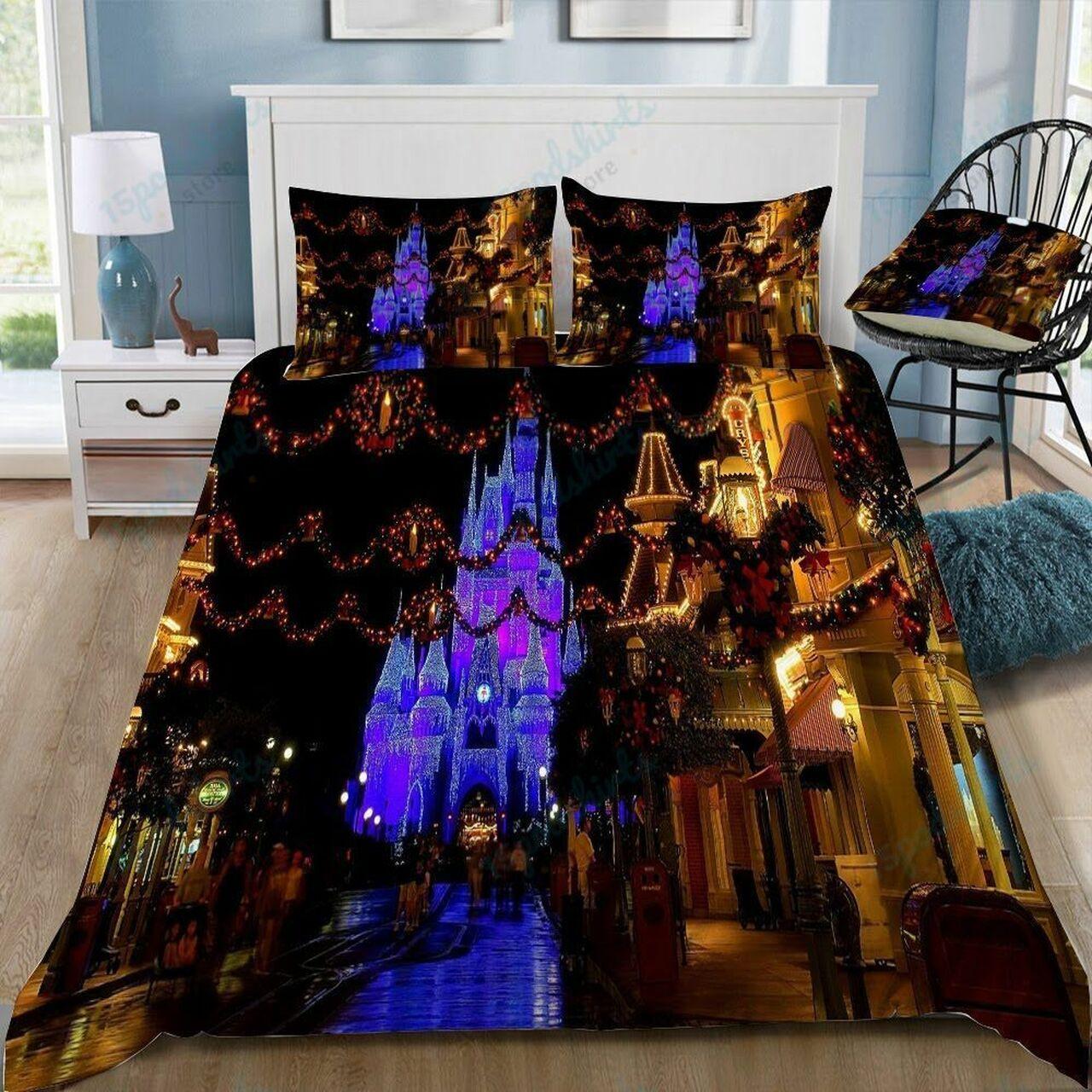 Disney Castle 194 Beautiful Decor For Disney Fan Bedding Set Duvet Cover Meaningful Gift For Love