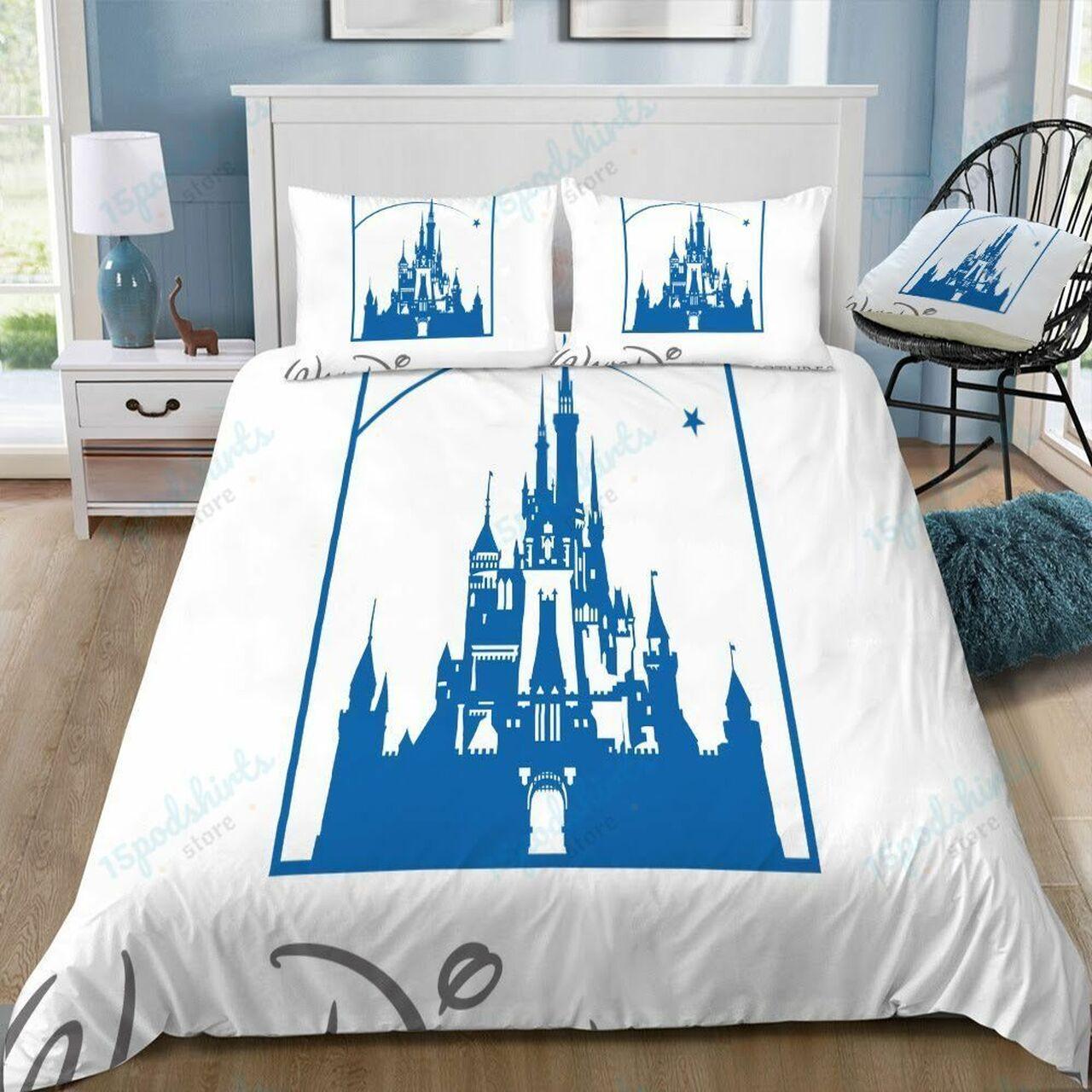 Disney Castle 248 Beautiful Decor For Disney Fan Bedding Set Duvet Cover Meaningful Gift For Love