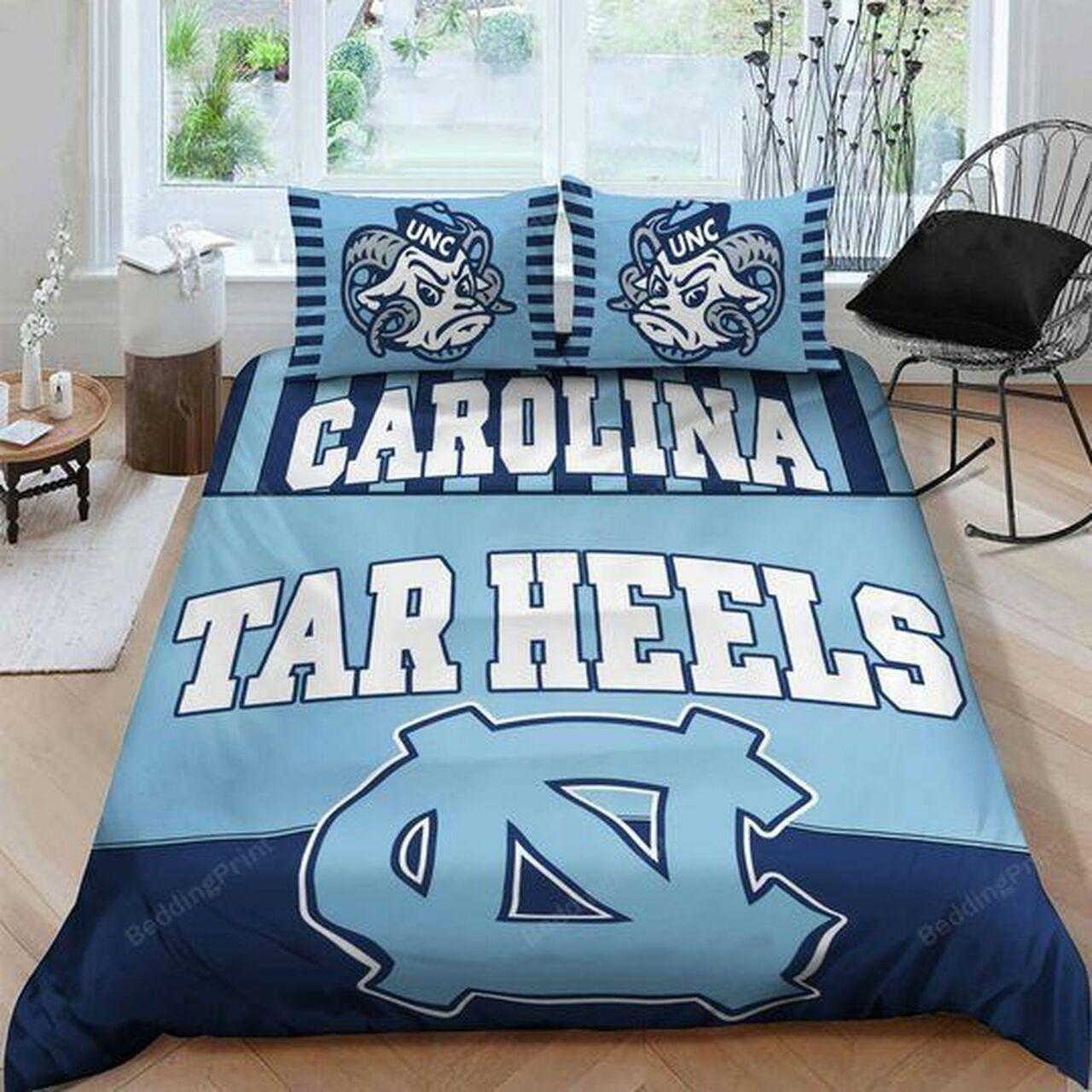 North Carolina Tar Heels B270874NBA Basketball Team Bedding Set Duvet Cover Home Decor Gift For NBA Lovers